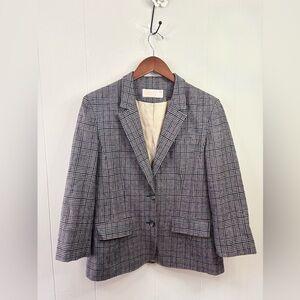 Pendleton 100% wool plaid blazer women’s glen plaid jacket vintage